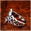 Bague celtique symbole Triquetra en acier