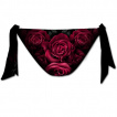 Bikini gothique noir avec roses ensanglantes