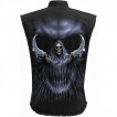 Chemise sans manche homme gothique avec la Mort  2 lames style faucilles