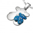 Pendentif acier maman et bb ours