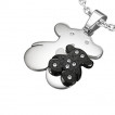 Pendentif acier maman et bb ours