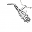 Pendentif homme acier Saxophone