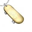 Pendentif homme acier Skateboard