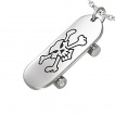 Pendentif homme acier Skateboard