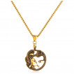 Pendentif homme dor Mdusa en acier