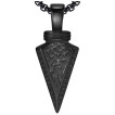 Pendentif homme noir en forme de flche viking en acier