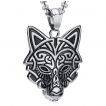 Pendentif homme viking loup de Fenrir en acier