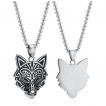 Pendentif homme viking loup de Fenrir en acier