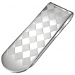 Pince  billet en acier argent  motif arlequin