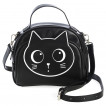 Plus tard - Sac  main noir  tte de chat mignon 