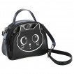 Plus tard - Sac  main noir  tte de chat mignon 