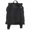 Sac  dos rock noir  fines rayures blanches et rivets - Banned