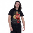 T-shirt homme  dragon asiatique tenant la lune