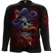 T-shirt homme manches longues  crane et serpents pythons cyber