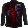 T-shirt homme manches longues  crane et serpents pythons cyber