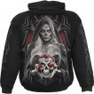 Sweat capuche homme  grande prtresse de la mort avec crane et serpent