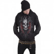 Sweat capuche homme  grande prtresse de la mort avec crane et serpent