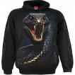 Sweat-shirt homme  capuche Serpent Basilic menaant