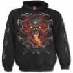 Sweat-shirt homme gothique avec dragon de flamme et crane