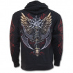 Sweat-shirt homme gothique  crane ail travers par une masse d'arme