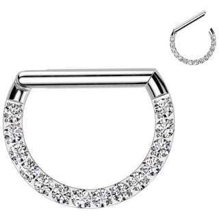 Anneau clicker Titane en forme de D  arc de zirconiums (idal septum)