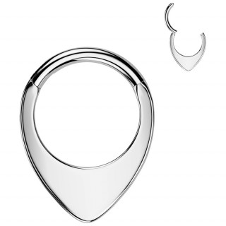 Anneau clicker Titane Goutte inverse (septum, hlix, lobe...)