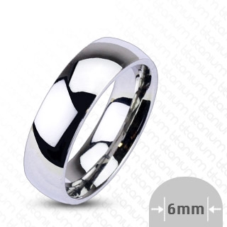 Bague couple titane Glossy grey