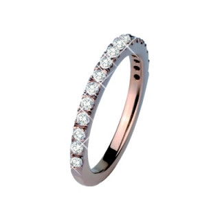 Bague femme acier style diadme cuivr