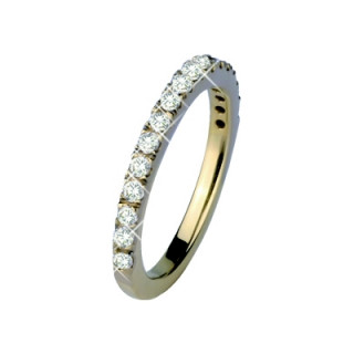 Bague femme acier style diadme dor