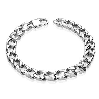 Bracelet homme acier  maillons carrs