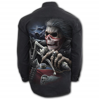 Chemise homme  biker revenant d'entre les morts