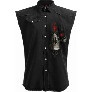 Chemise sans manche homme DARK DEATH avec La Mort aux yeux rouges