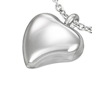 Pendentif acier coeur 3D