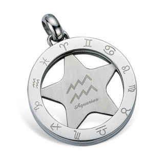 Pendentif signe astrologique Verseau