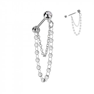 Piercing cartilage  chapelet de perles et chainette (hlix, conch...)