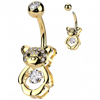 Piercing nombril dor nounours chic et mignon