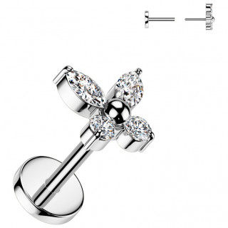 Piercing Titane Papillon chic push-in (nostril et oreille)