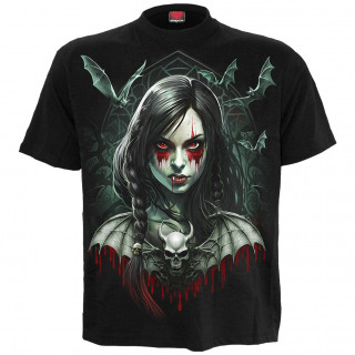 T-shirt homme  fille vampire attend dans l'ombre