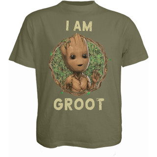 T-shirt homme vert Je suis Groot (licence officielle)