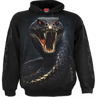 Sweat-shirt homme  capuche Serpent Basilic menaant